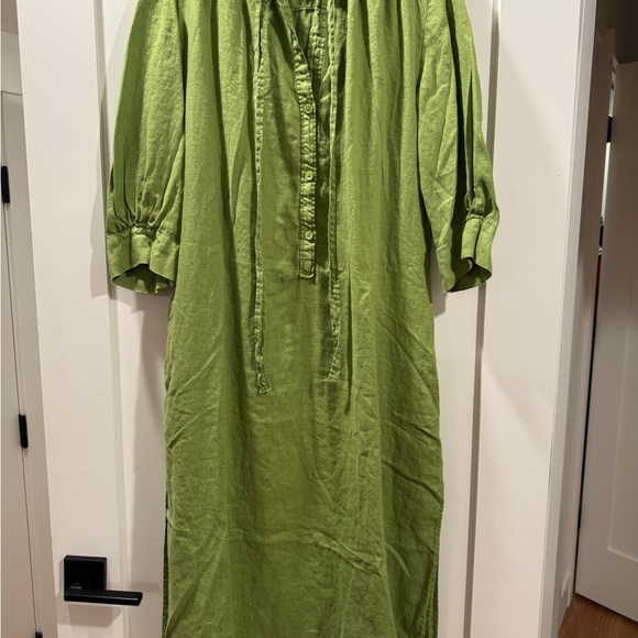 green emerald velvet dress Zara Light Green Floral Maxi Dress with Metallic Details- Size S  The  Saved Collection